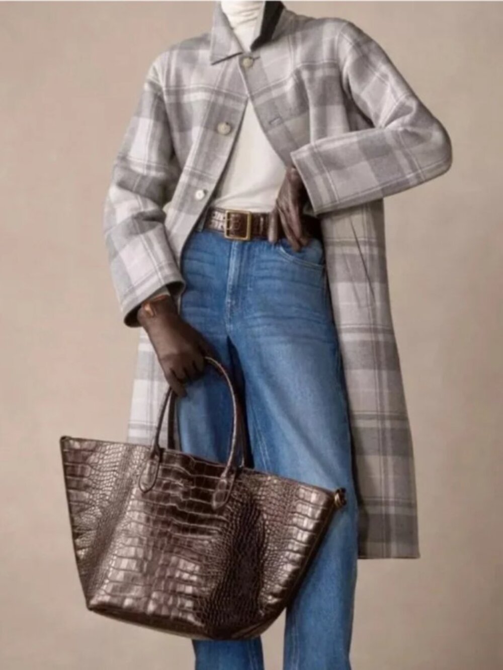 Polo Ralph Lauren Plaid Oversized Wool Blend Car Coat Gray Plaid NWT S M $798